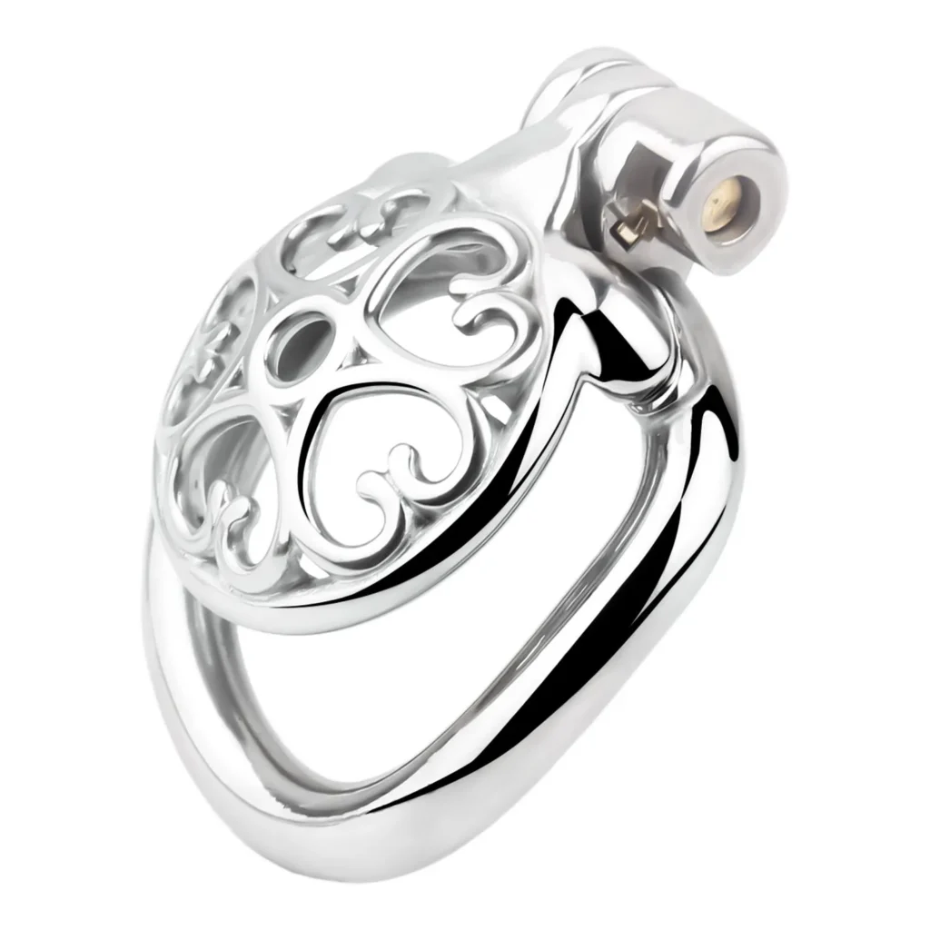 Flat Chastity Cage with Catheter (3)